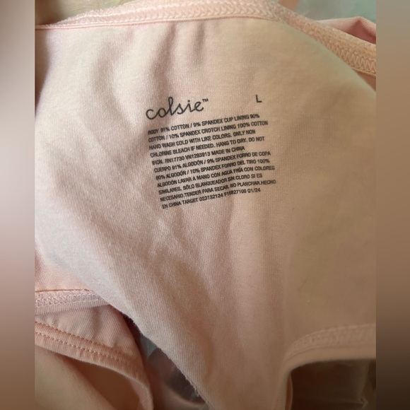 Colsie Women's Balletcore Pink Thong Bodysuit
 - Large NWT - Picture 6 of 7